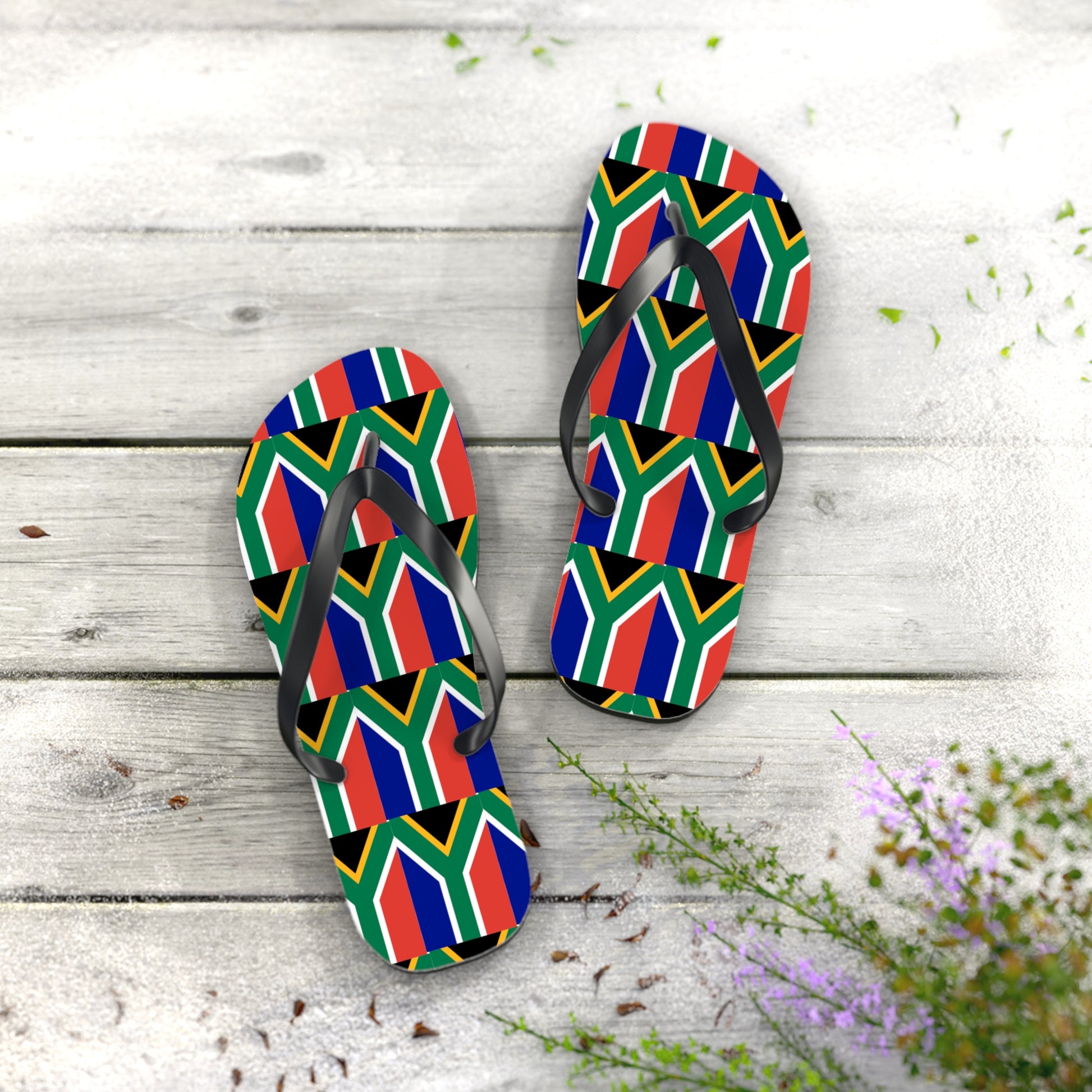 Flip Flops - South African Flag Design
