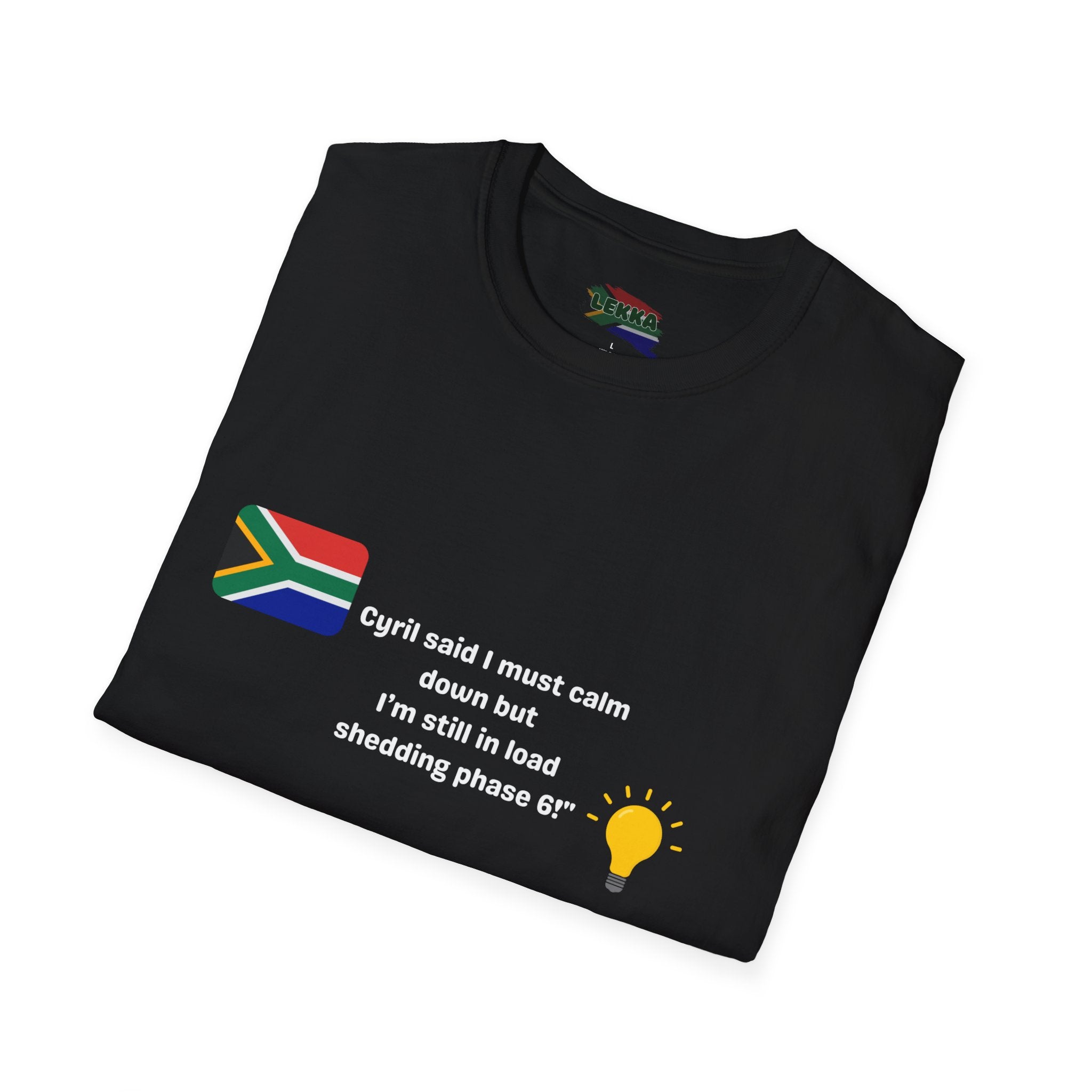 “Cyril Says Stay Calm” T-Shirt – Loadshedding Editio
