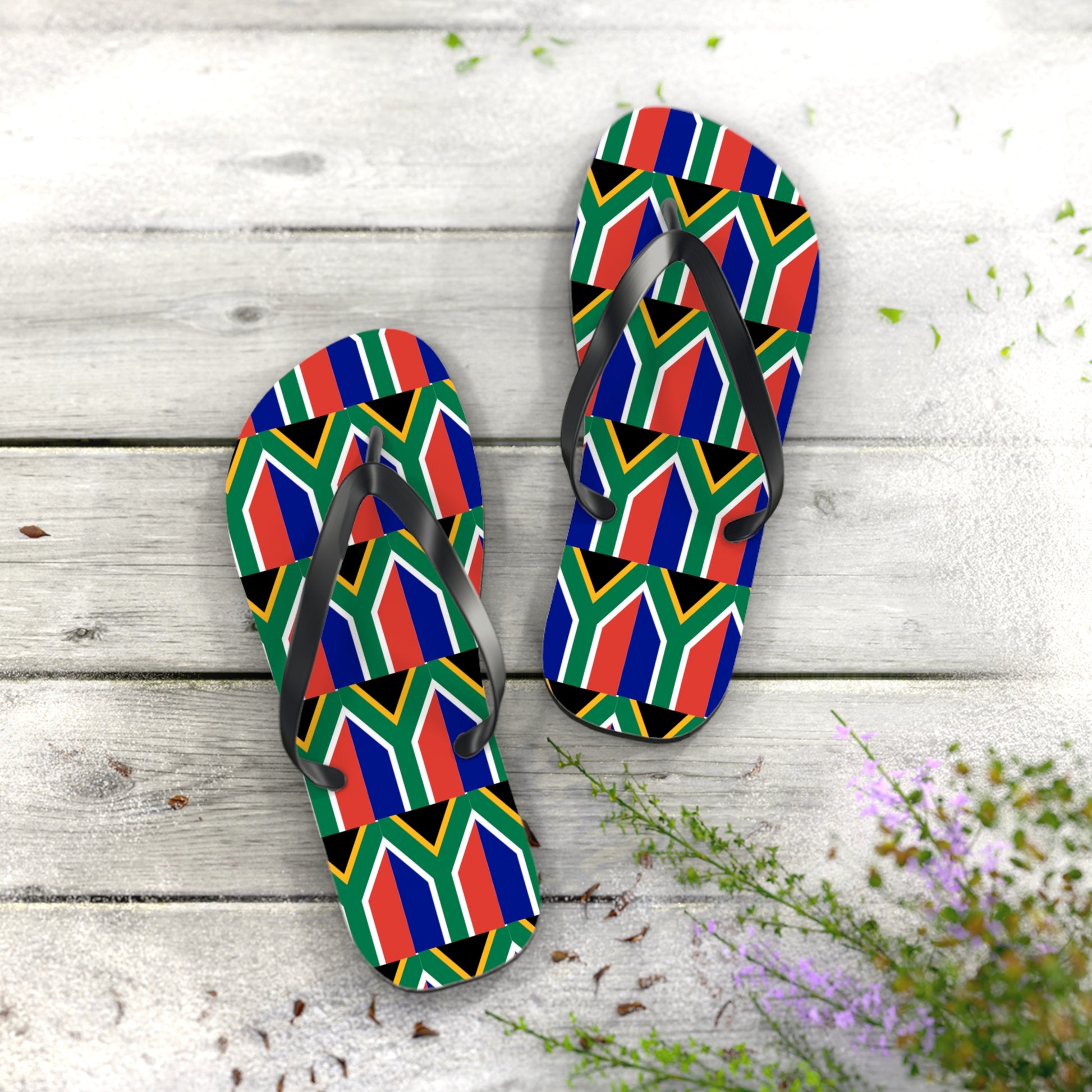 Flip Flops - South African Flag Design