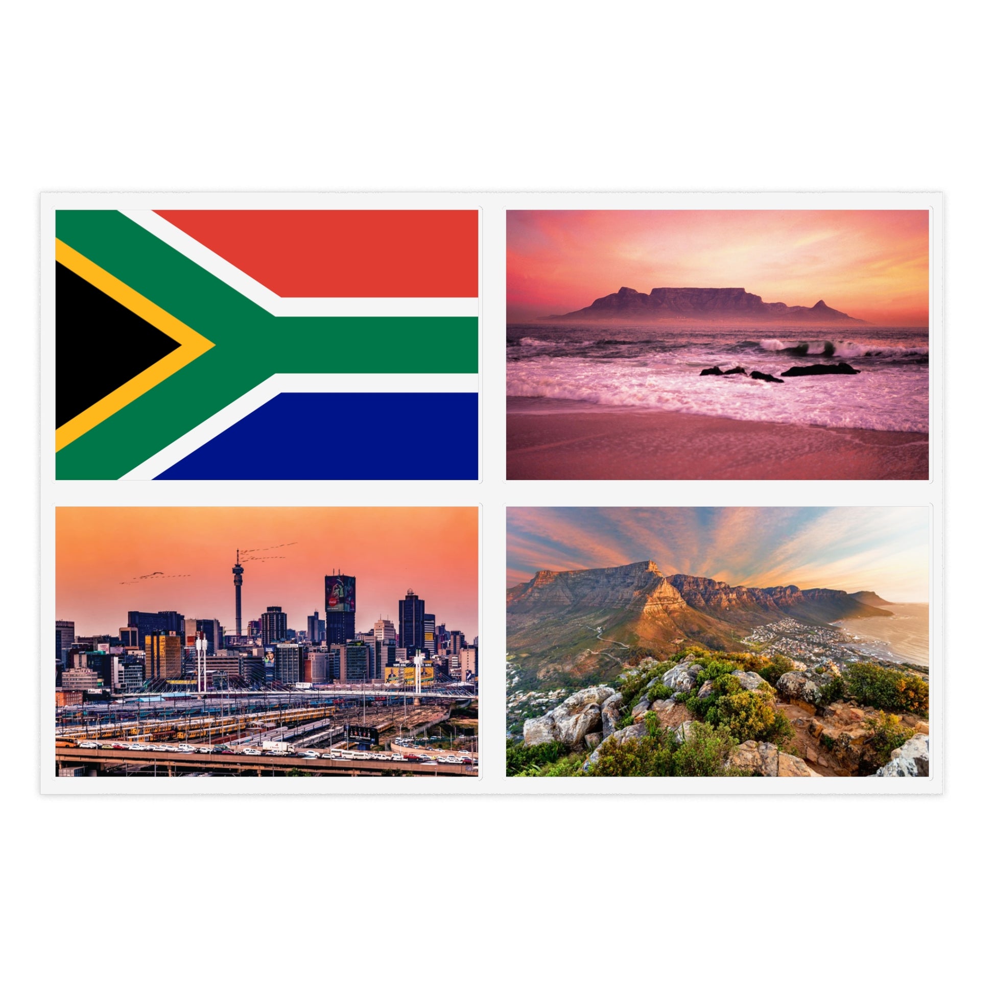 LEKKA Sticker Sheet – South Africa in 4 Frame