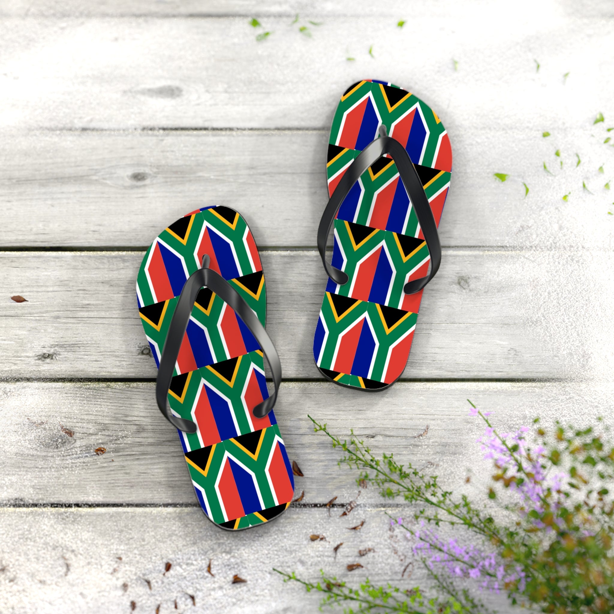 Flip Flops - South African Flag Design