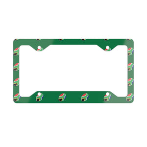 South African Flag Rugby Ball Metal License Plate Frame