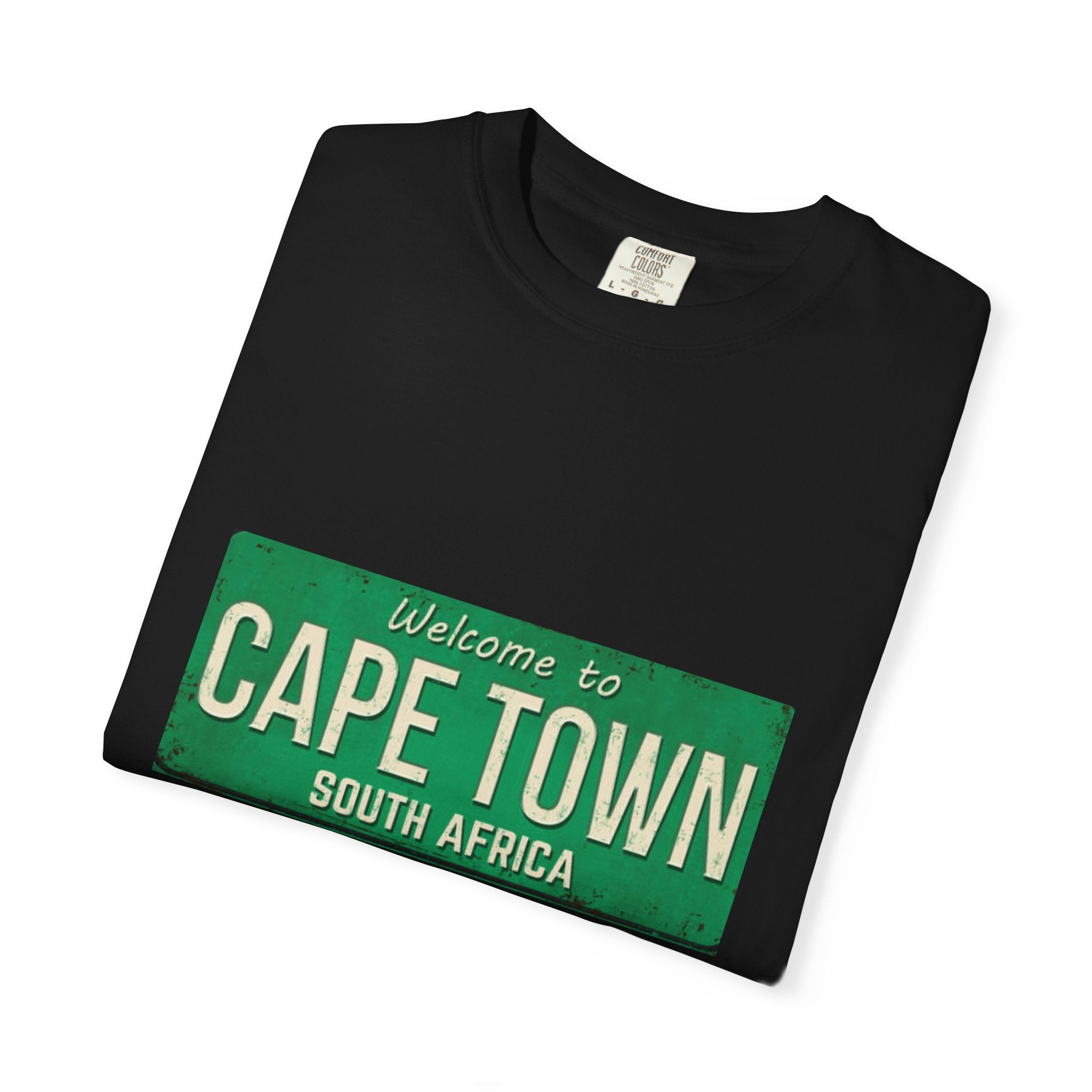 Cape Town Contrast Tee – “Welcome to Cape Town, South Africa”