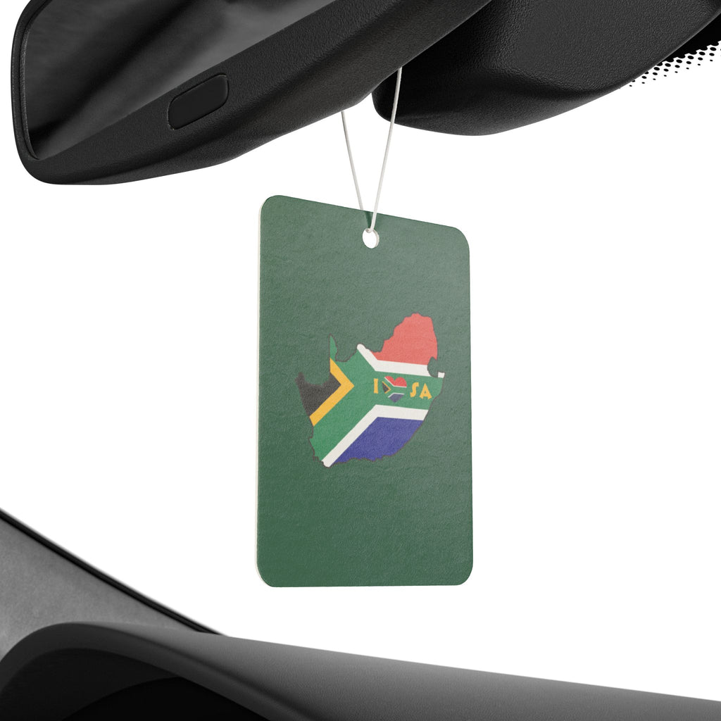 :  🚗💚 “I Love SA” Green Car Air Freshener – Fresh Ride, Proud Vibes