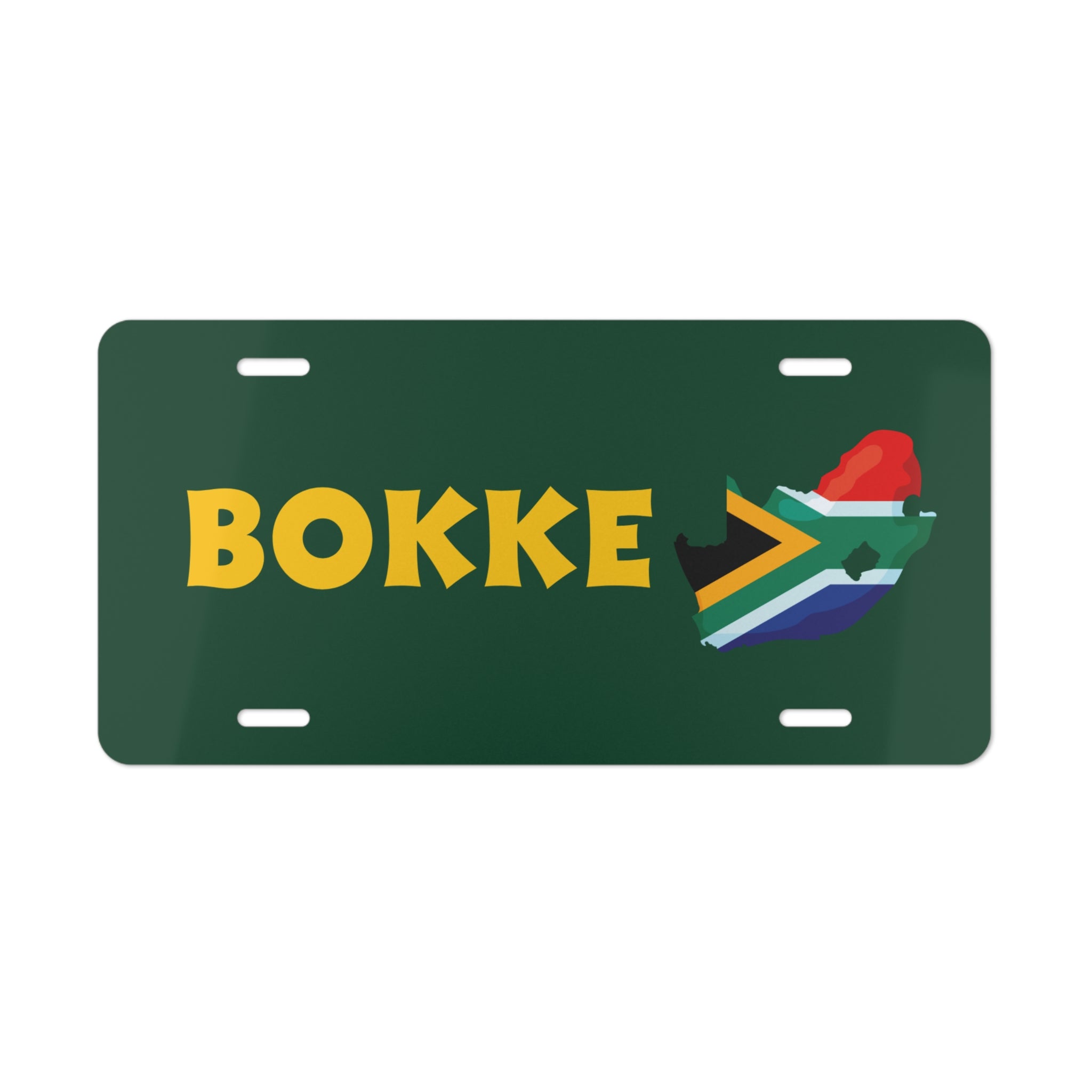 🚗💛 “BOKKE” Springbok Gold Vanity Plate