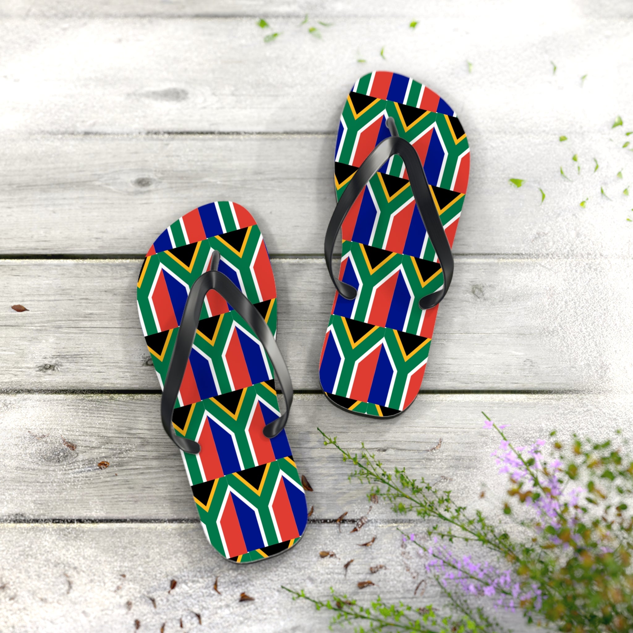 Flip Flops - South African Flag Design