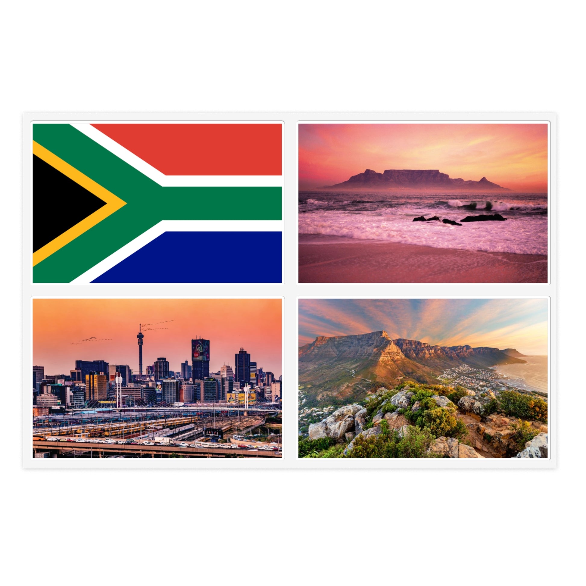 LEKKA Sticker Sheet – South Africa in 4 Frame