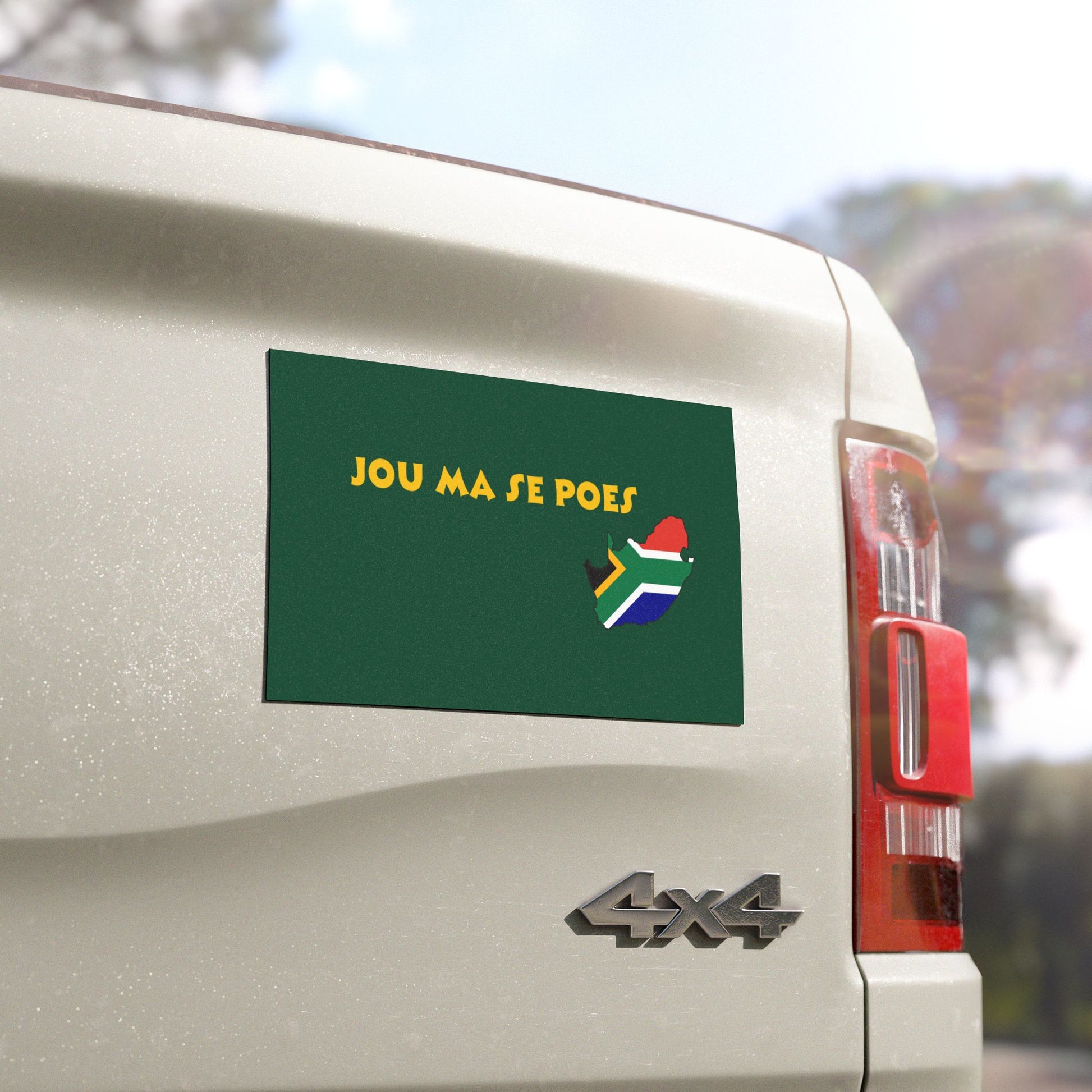 🚗🟢 “You Ma Se Poes” Green Car Magnet