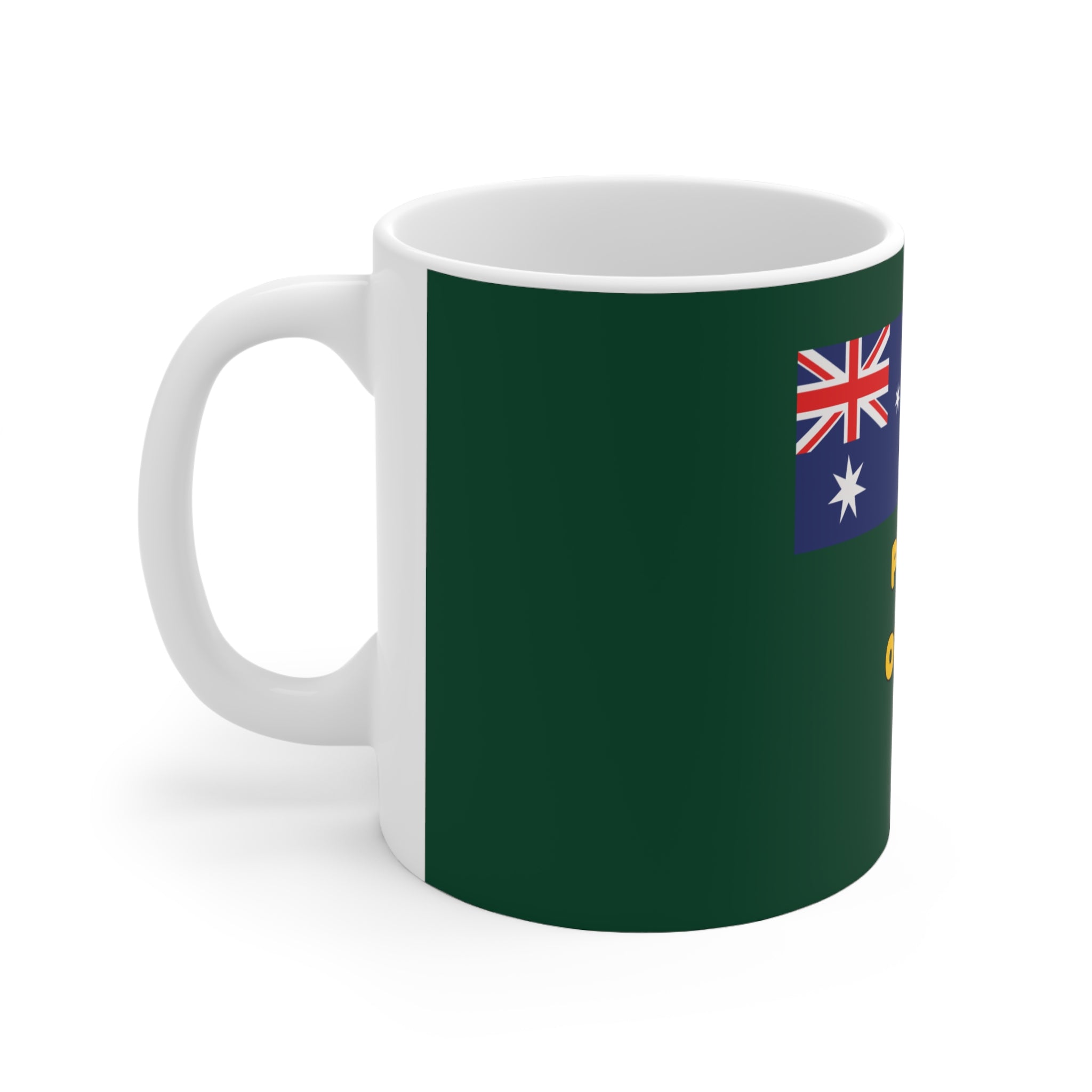 “OZBOER” Green Coffee Mug – Saffa Roots, Aussie Soil