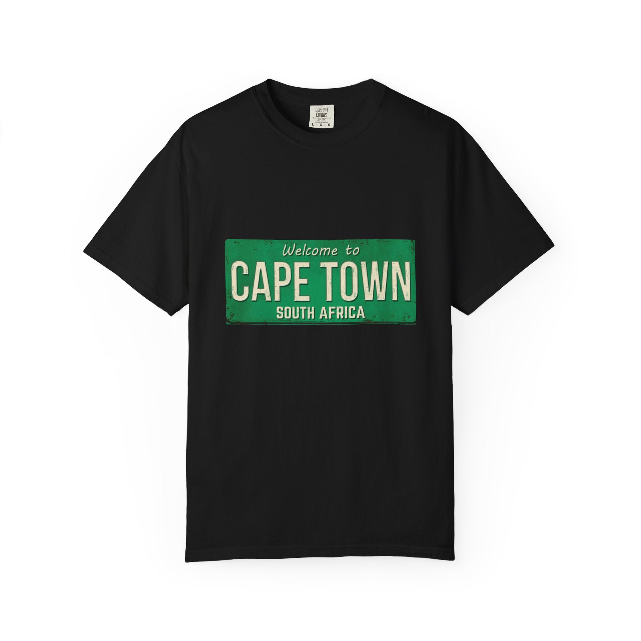 Cape Town Contrast Tee – “Welcome to Cape Town, South Africa”