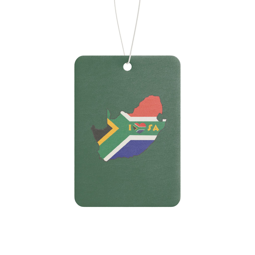 :  🚗💚 “I Love SA” Green Car Air Freshener – Fresh Ride, Proud Vibes