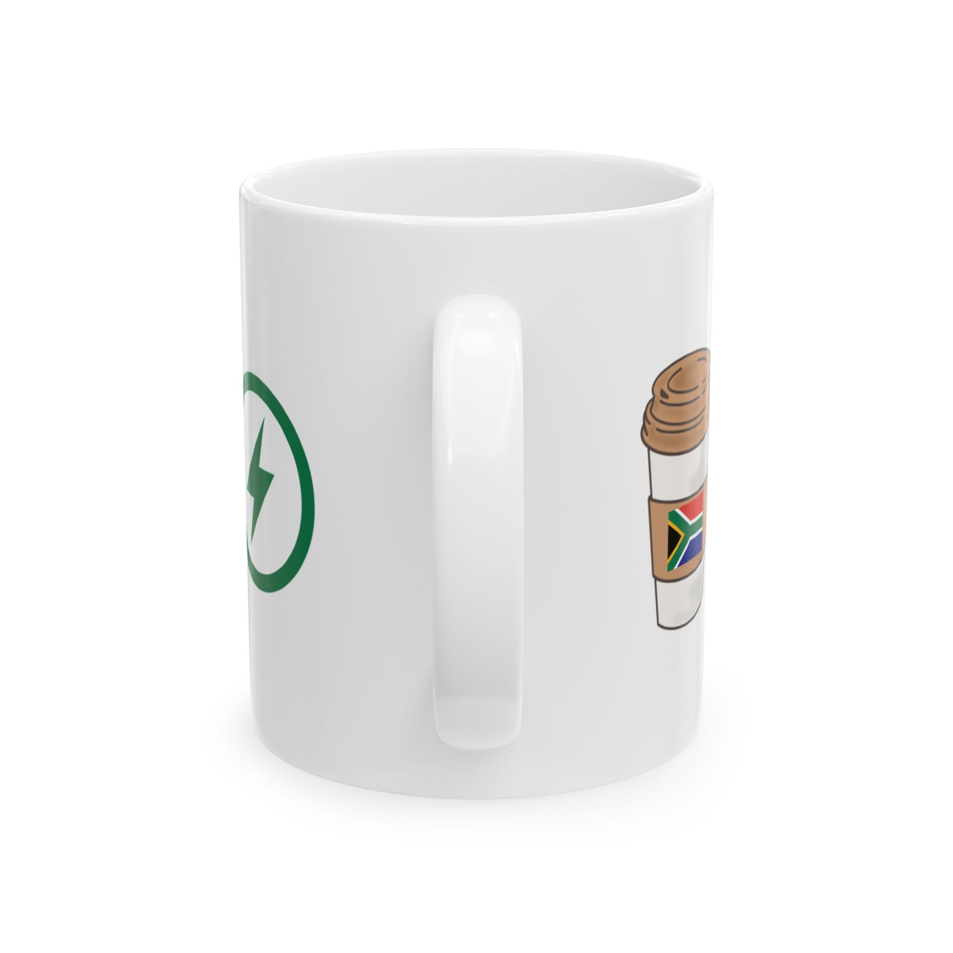 POWERED BY COFFEE, NOT ESKOM” MUG