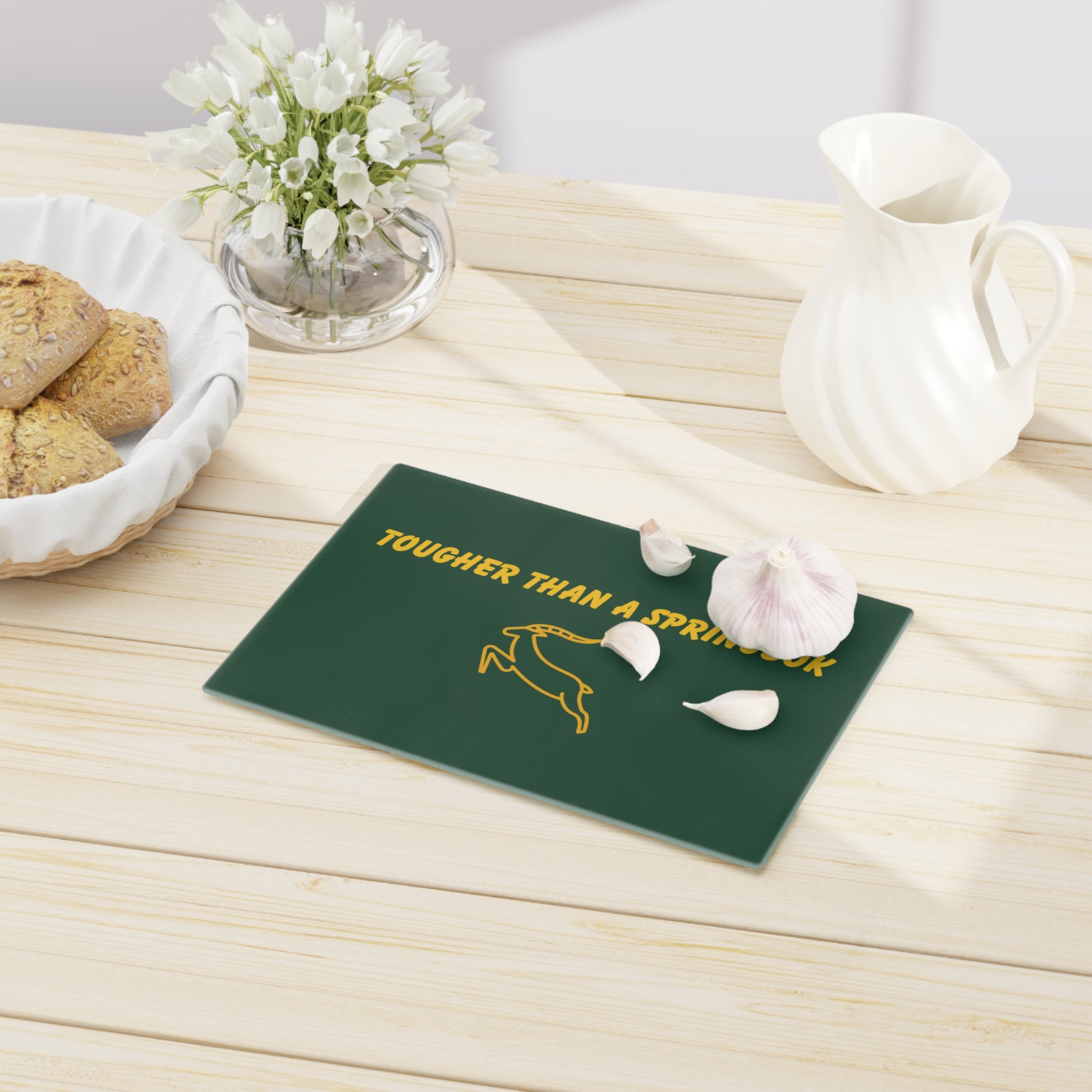 🟢🟡 “Tougher Than a Springbok” Cutting Board