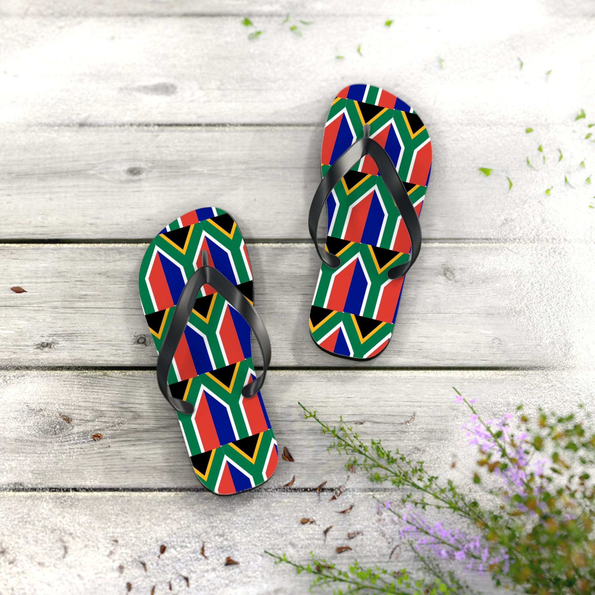 Flip Flops - South African Flag Design