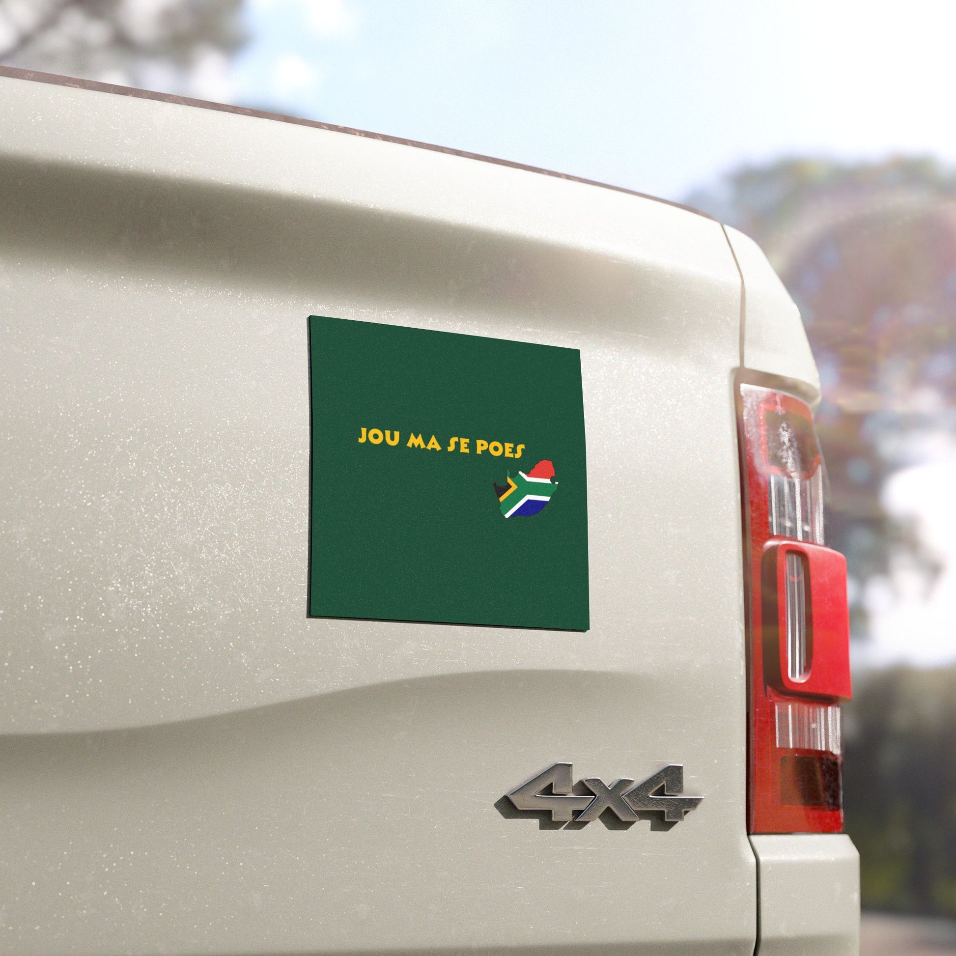 🚗🟢 “You Ma Se Poes” Green Car Magnet