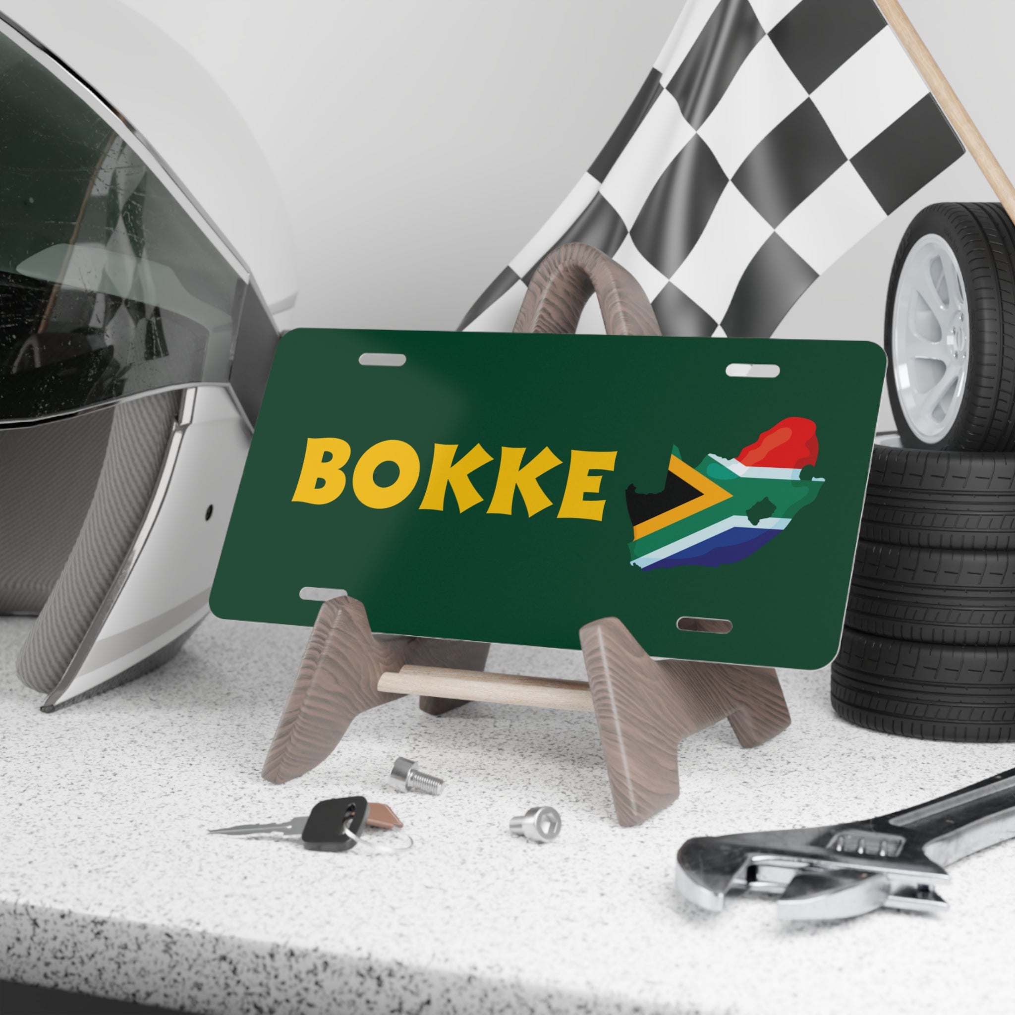 🚗💛 “BOKKE” Springbok Gold Vanity Plate
