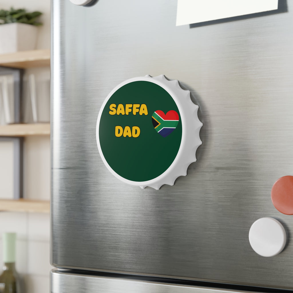🍺 “Saffa Dad” Magnetic Bottle Opener – Crack It Open, Okes