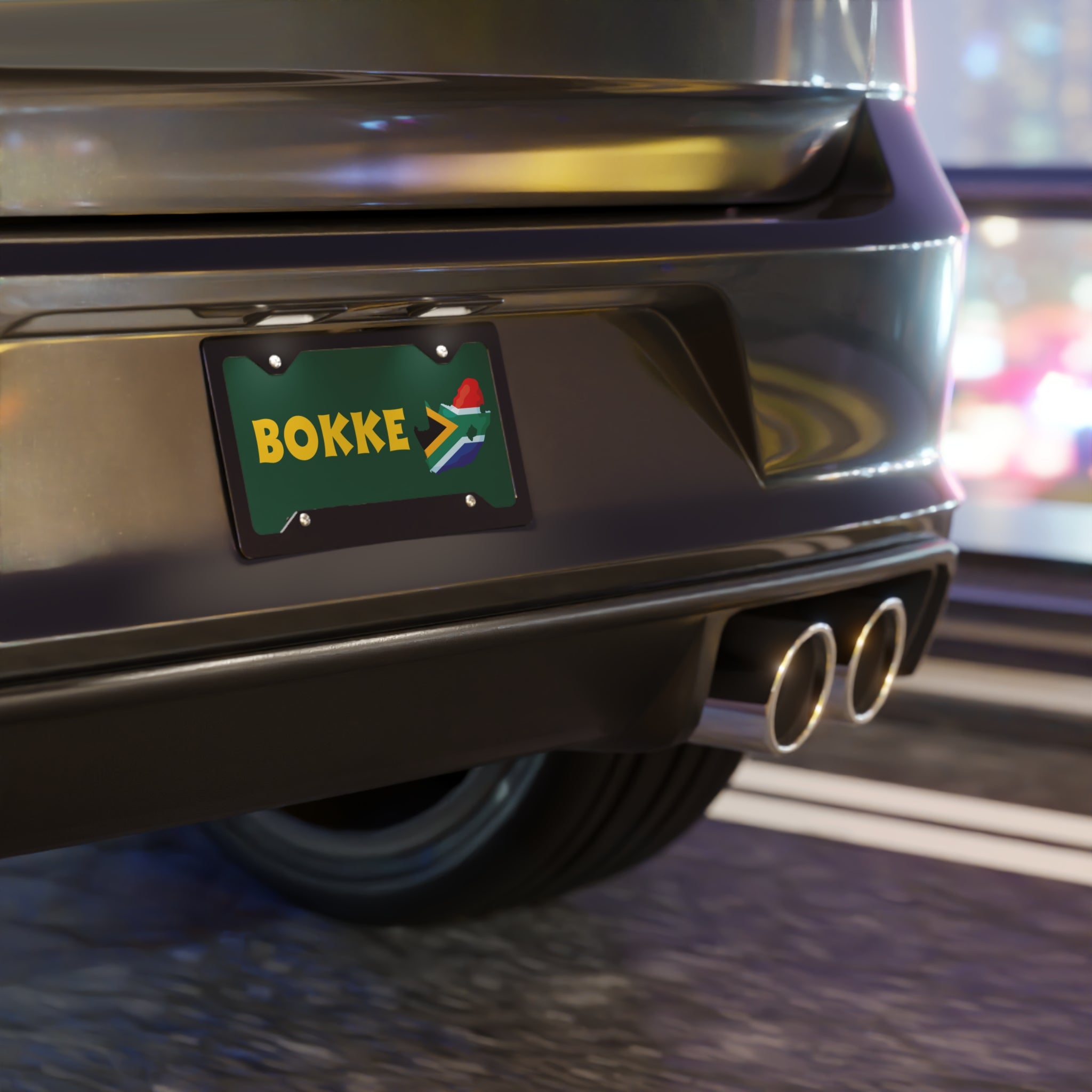🚗💛 “BOKKE” Springbok Gold Vanity Plate